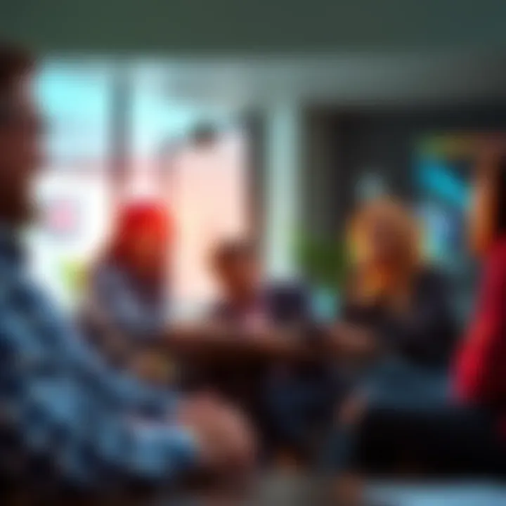 A group of people in a casual setting talking about money and finances, reflecting on the $400 Club phenomenon.