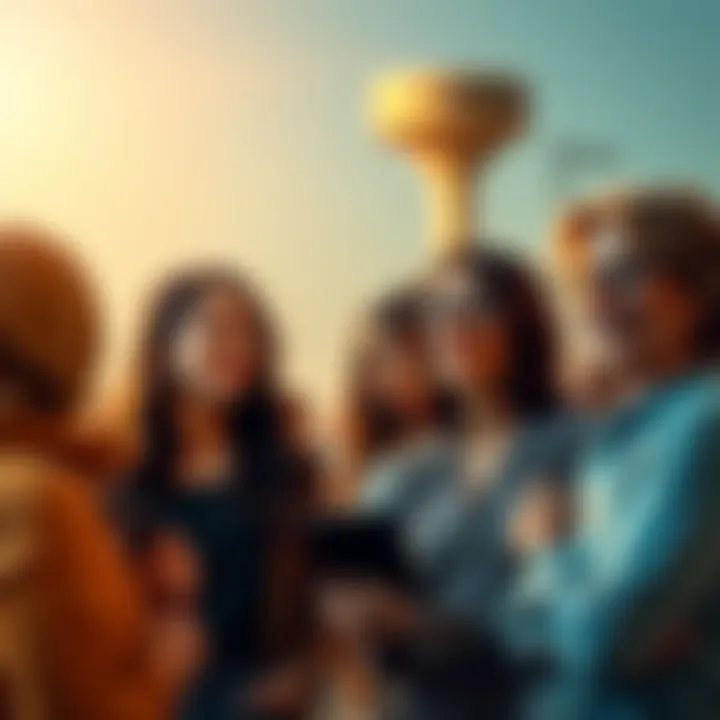 A group of people discussing their financial goals and future investments, looking hopeful and engaged.