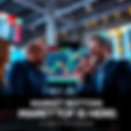 People laughing during a market downturn A group of people sharing a laugh while looking at stock charts on a screen, representing humor amidst market fear