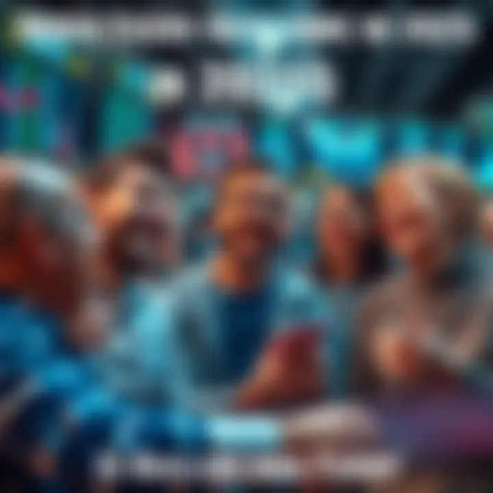 People laughing at stock market trends A group of people joyfully reacting to positive stock market charts, celebrating with humor and optimism