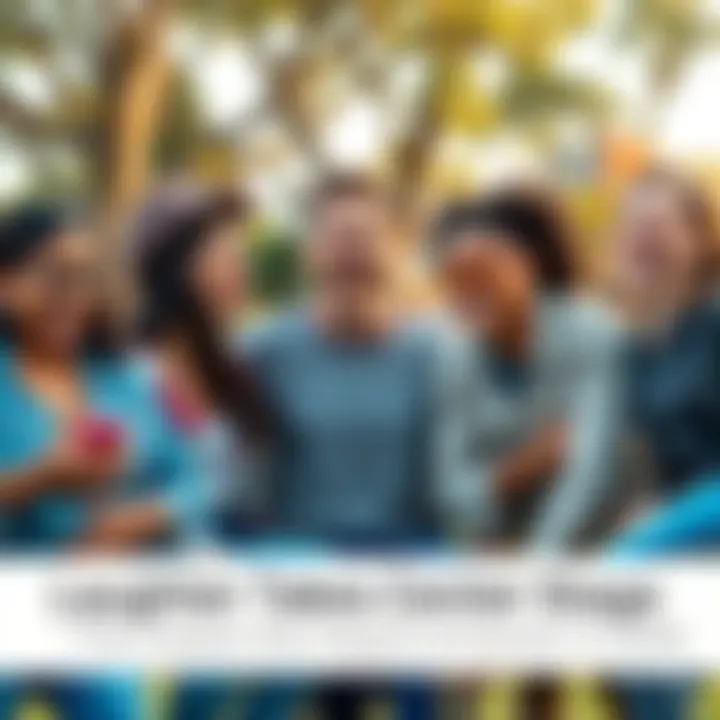 A group of people sharing laughter in a park, showcasing the joy and connection humor brings.