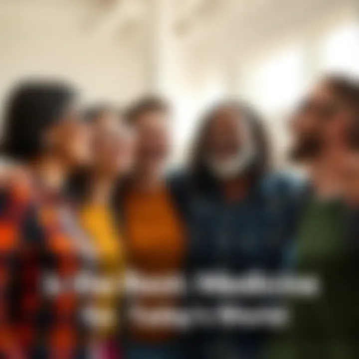 A group of friends sharing a joyful moment, laughing and connecting with each other in a bright setting.