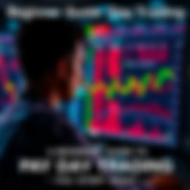 Person analyzing stock charts A person looking at stock charts on a computer screen, focused on day trading strategies
