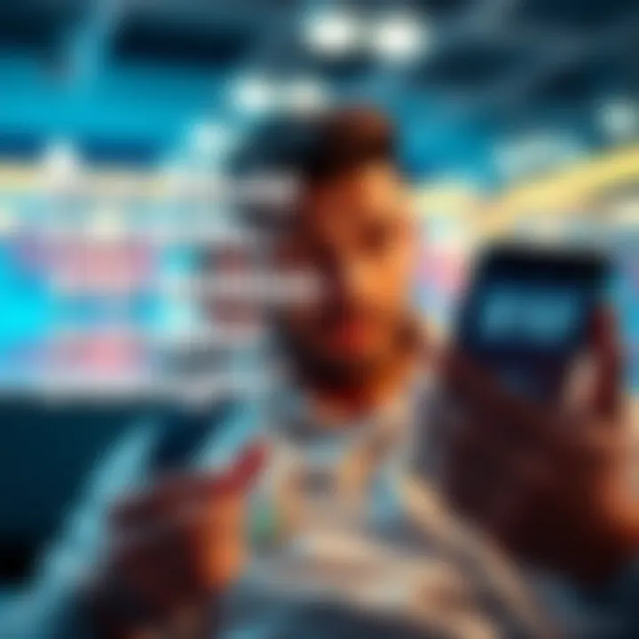 A person checking their phone with a surprised expression after discovering a large crypto balance
