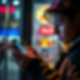 A person looks concerned while checking their mobile payment app for issues with their bank card.