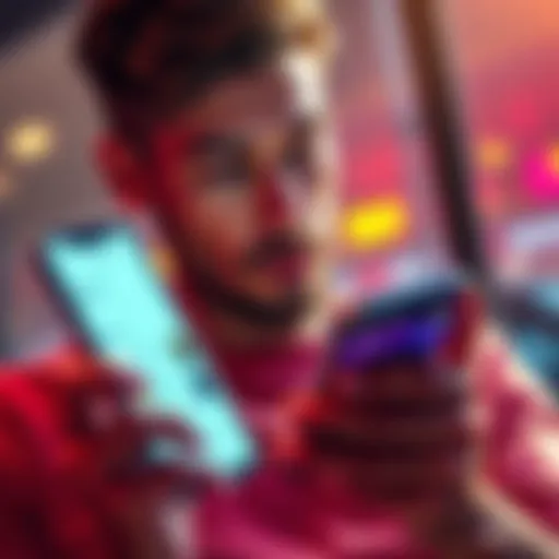A person looking at various financial app options on a smartphone, evaluating alternatives to Curve, with a thoughtful expression.