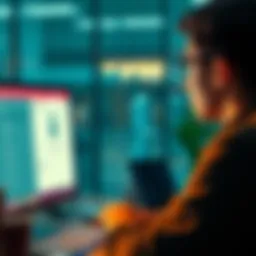 A person looking at a computer screen with banking options, analyzing the pros and cons of using Revolut as a primary bank.
