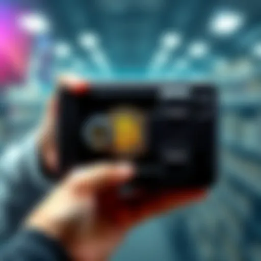 A person demonstrating a Trezor safe for Bitcoin storage, showcasing its security features.