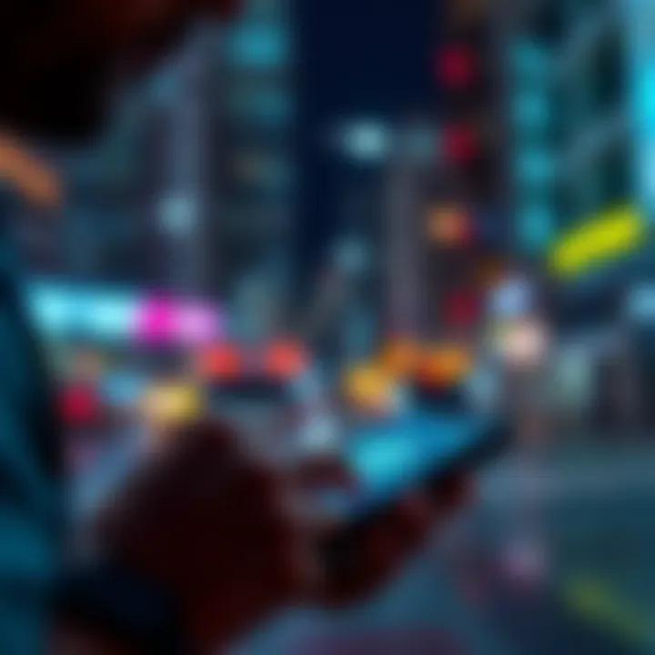 Person using a mobile wallet to spend bitcoin Individual accessing a mobile wallet to spend bitcoin while considering regulations