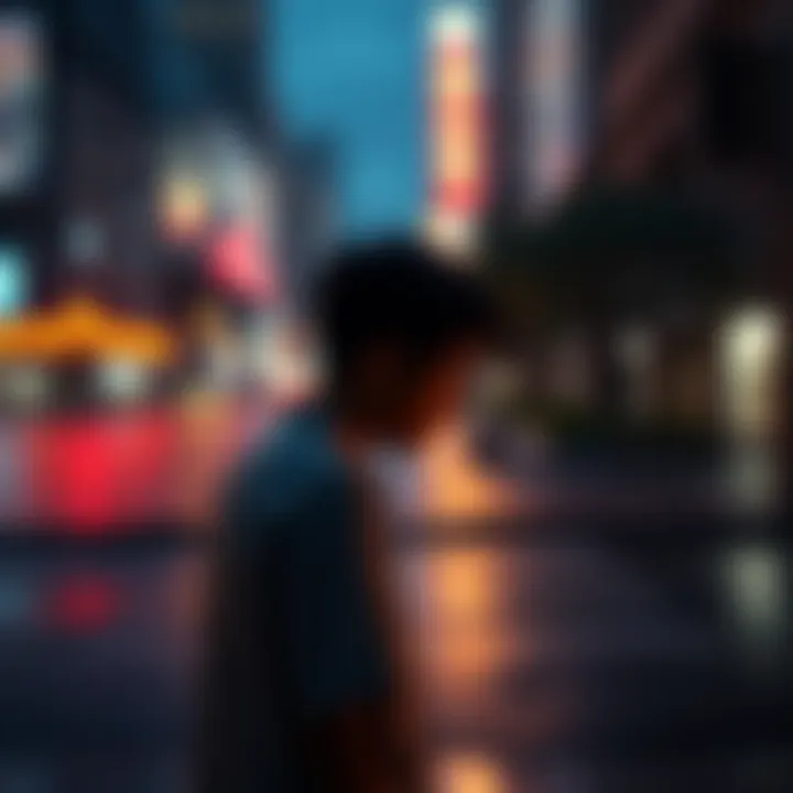 A person standing still, deep in thought as time feels elongated around them