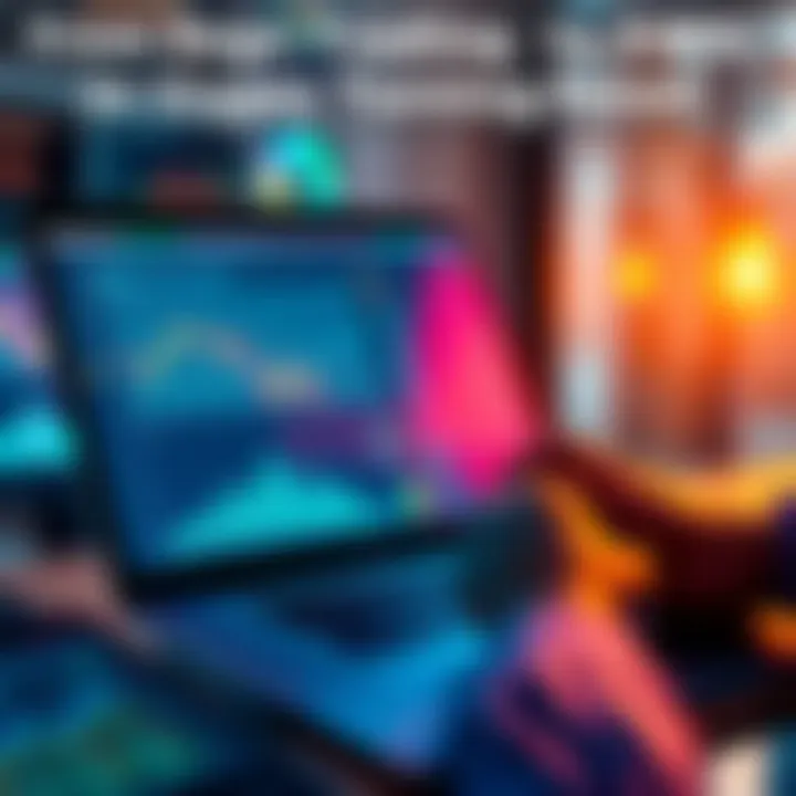 A person looking at financial charts and graphs on a laptop, reflecting on investments in real-world assets after leaving crypto trading.