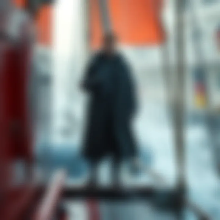 Person on a sinking ship A determined individual stands confidently aboard a large ship, with water rising around them, symbolizing commitment despite danger.