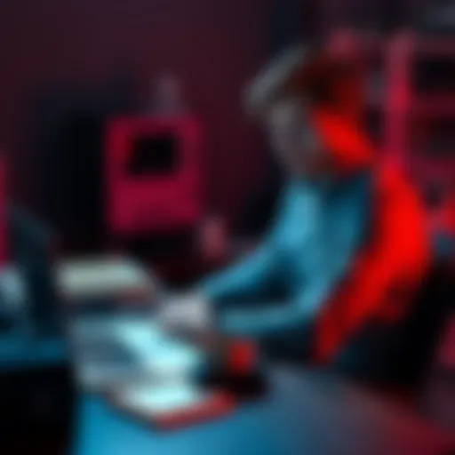 Individual sitting at a desk, looking confused while trying to recover their Trezor Safe 3 using a seed phrase, with a laptop open and a notepad beside them.