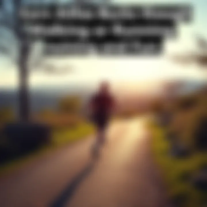 A person jogging on a scenic path, earning rewards through fitness activities