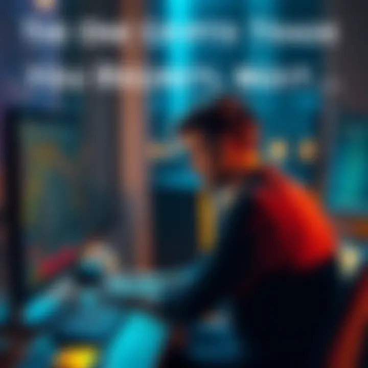 A person sitting in front of a computer with a worried expression, reflecting on a regretful crypto trade