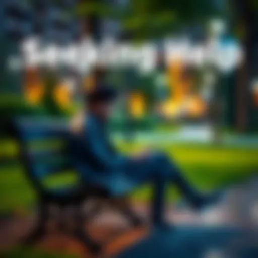 An individual sitting on a park bench, looking contemplative and holding a phone, symbolizing a search for support and connection during tough times.
