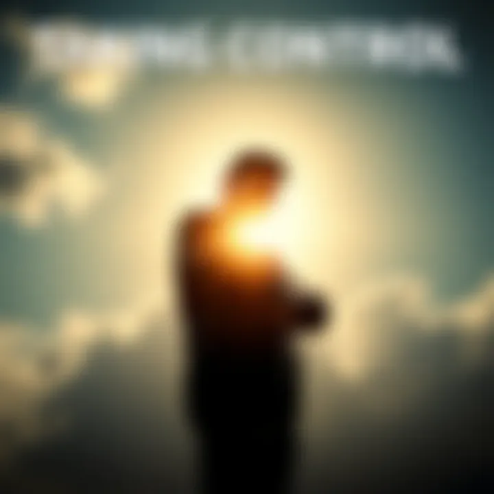 Person Taking Control A person confidently standing with arms crossed, looking towards a bright future, symbolizing self-control and empowerment.