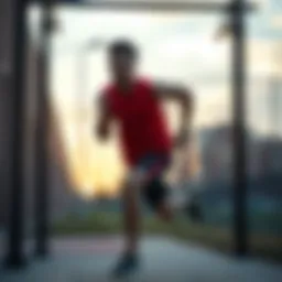 A fit individual running outdoors, practicing pull-ups, and preparing for the IHC application process, showcasing physical fitness and determination.
