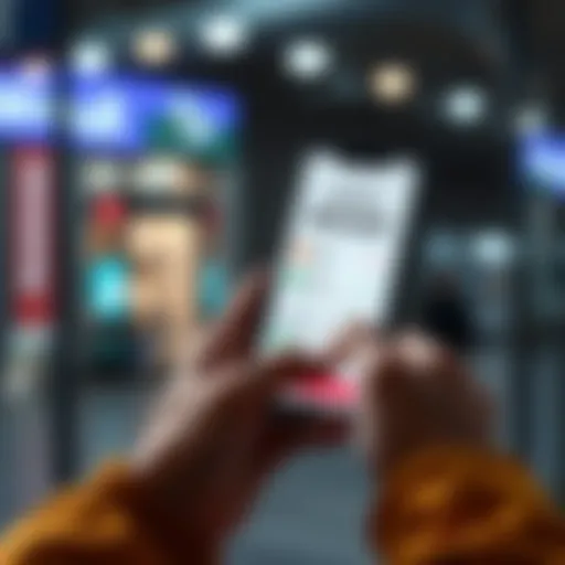 Individual holding a smartphone with the Revolut app open, displaying donation options