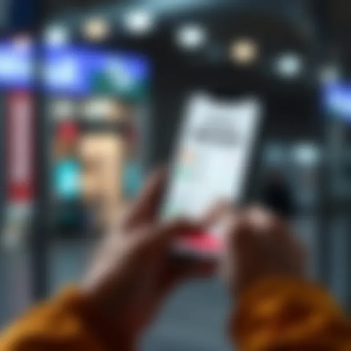 Individual holding a smartphone with the Revolut app open, displaying donation options