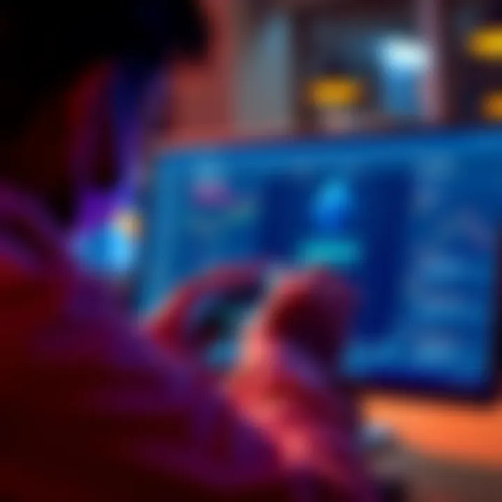 Individual accessing USDC through MetaMask on a computer screen