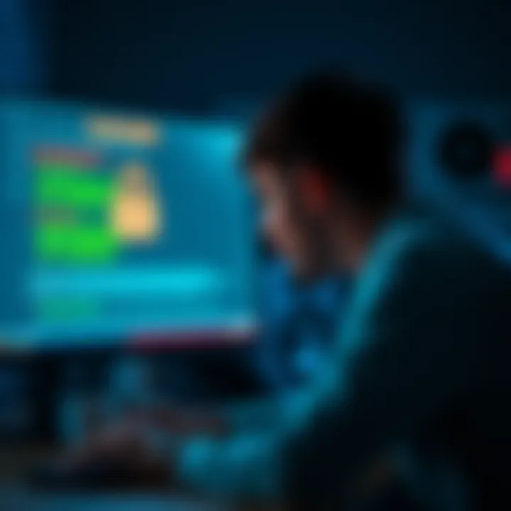 A worried person looking at a computer screen showing hacked wallet alerts in Phantom, illustrating security concerns with new wallets