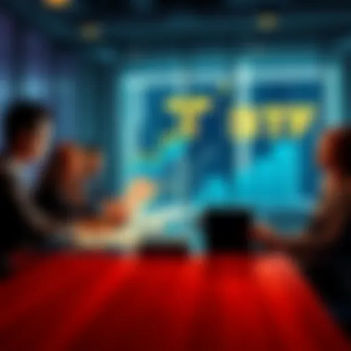 A business team reviewing documents and discussing claim acquisitions at a conference table.