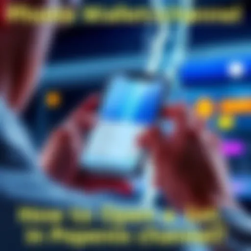 A person using a smartphone showing the interface of Phoenix Wallet with lightning channels and funds transfer options displayed.