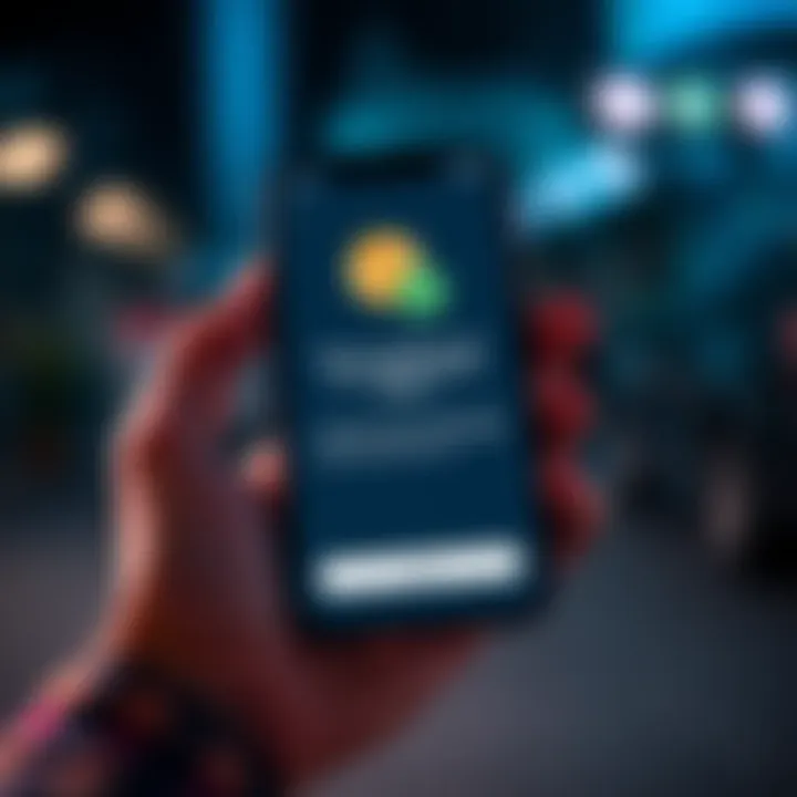 A person holding a smartphone displaying a verification screen for a coin offer after a phone crash