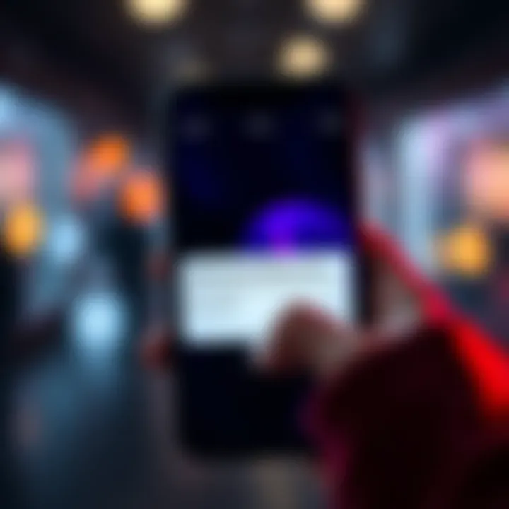 A smartphone displaying a pop-up request for photo access from an app, with a frustrated user's hand hovering over the screen.