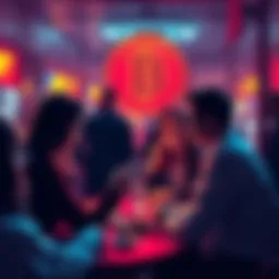 People discussing strategies for holding or selling Pi cryptocurrency in a casual setting.