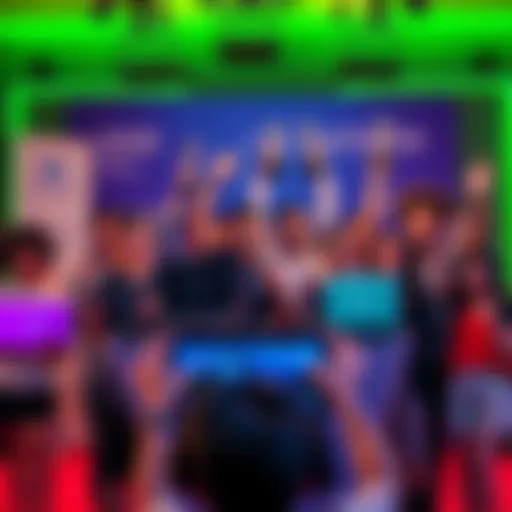 Winners of the Pi Hackathon A group of diverse individuals celebrating with trophies and laptops at the Pi Hackathon event, showcasing their innovative projects, with banners in the background.