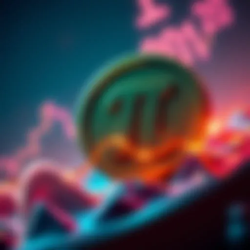 Graph showing the 30% decline in Pi token value during Pi Day celebrations