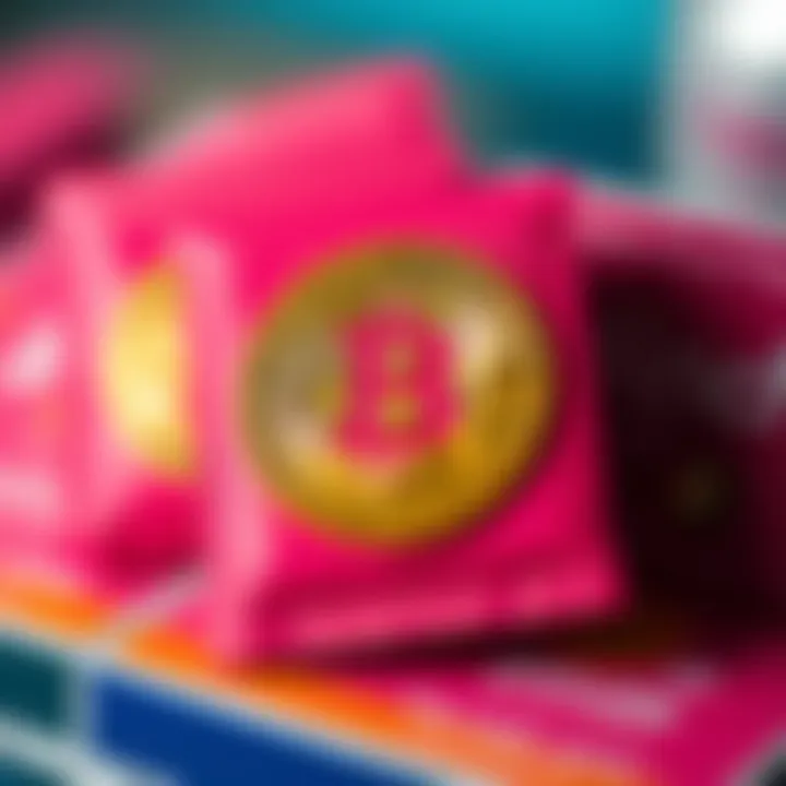 A close-up of a pimple patch box featuring a Bitcoin logo instead of its usual slogan, capturing the company's new marketing strategy