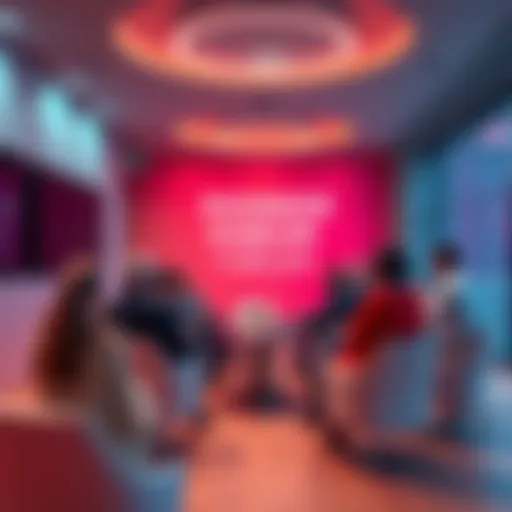 A group of business leaders at Pioneer Forum V discussing Web3 and AI trends in a modern conference room.