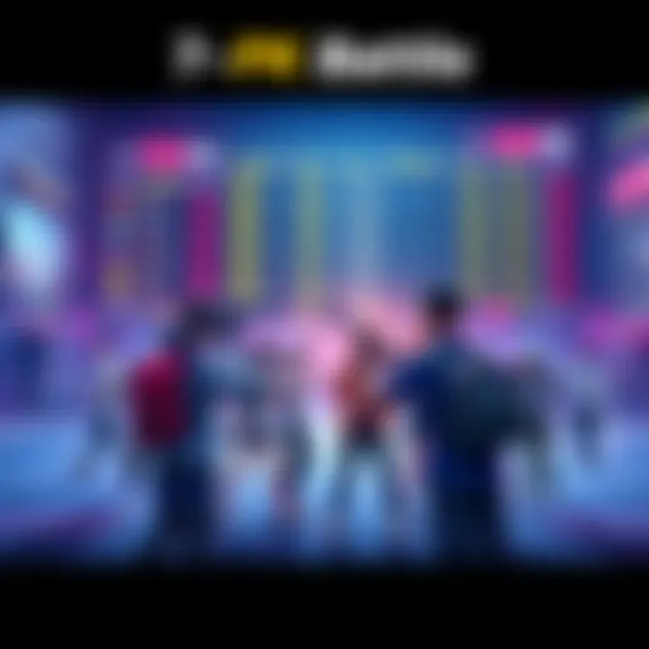 Participants competing in a PK battle for USDT rewards with a leaderboard in the background