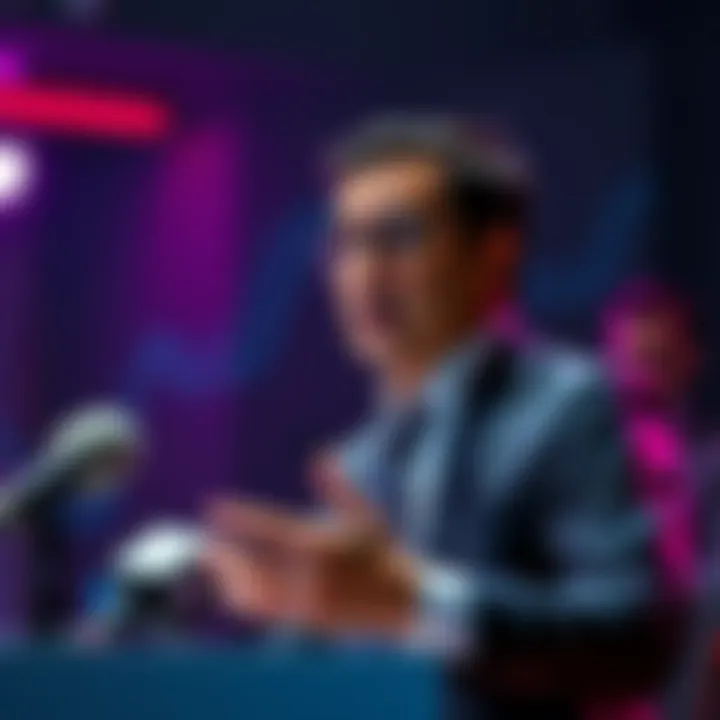 The founder of Plasma speaking at a press conference regarding the 50% drop in XPL token value, addressing concerns about insider selling