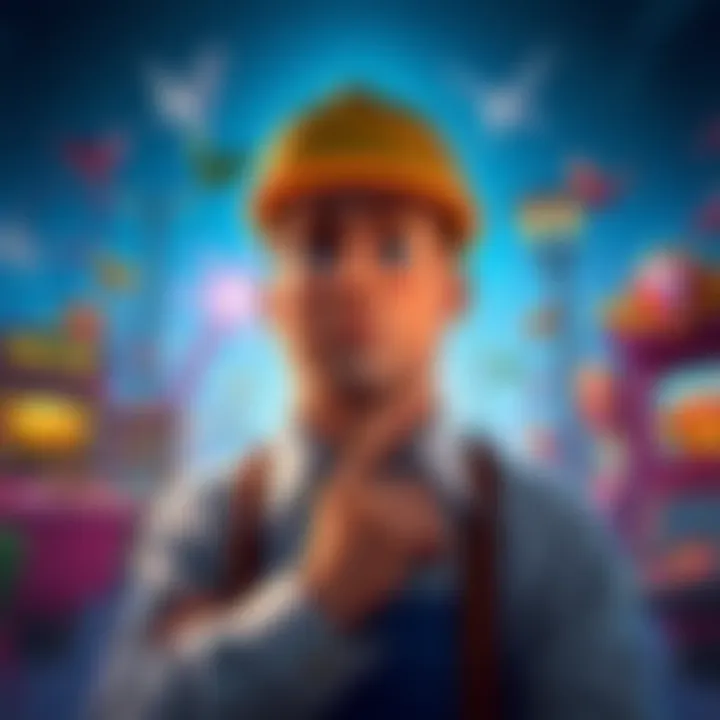 A player contemplating their decision to become mayor while surrounded by challenge tasks and mini games