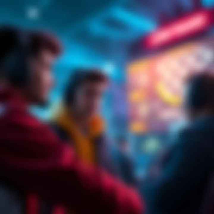 A new player looks at their game progress and discusses premium ladder options with friends.