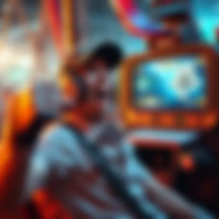 A gamer excitedly reacts after reaching a new high tier in the warship minigame, showcasing their achievement on screen