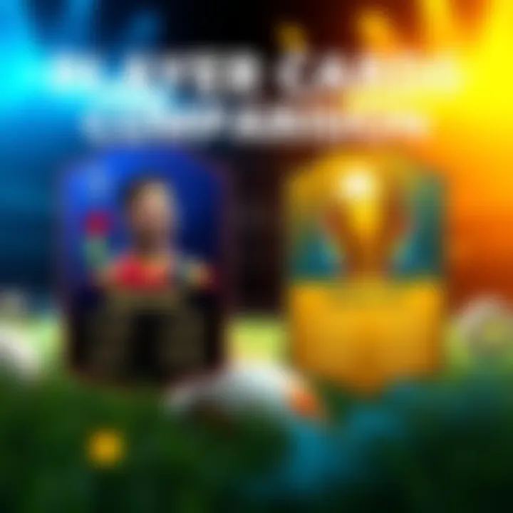 Player Cards Comparison A side-by-side view of a normal season limited card and a World Cup limited card, highlighting their features and bonuses.