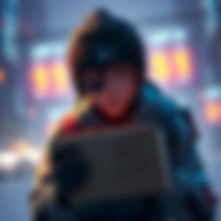 A gaming character looking worried while holding a parcel labeled 151, representing financial concerns in gameplay.