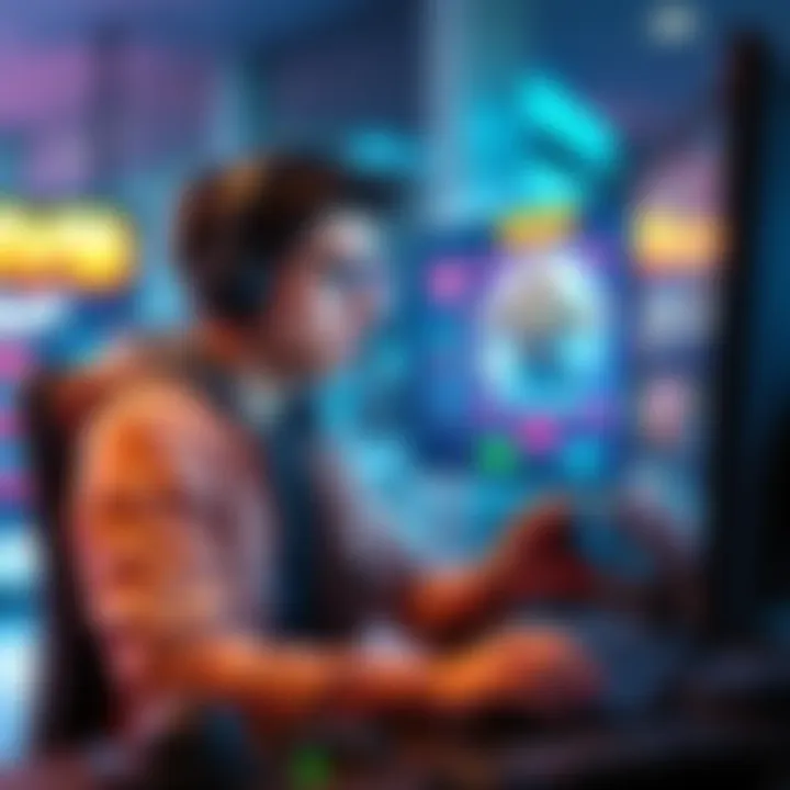 A gamer looks frustrated while reviewing in-game earnings and rules on a computer screen.
