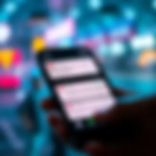 A smartphone displaying new player notifications related to game earnings and rewards