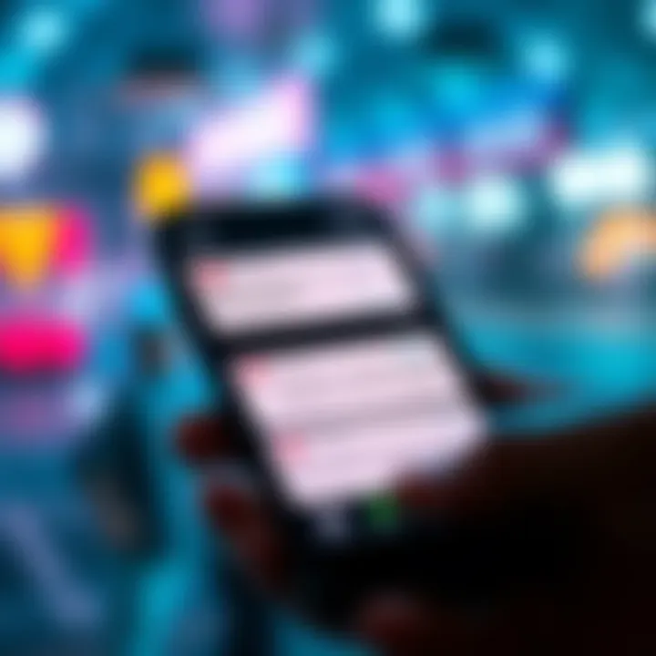 A smartphone displaying new player notifications related to game earnings and rewards