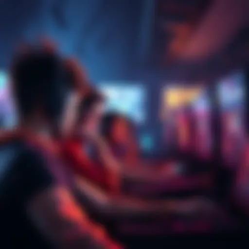 Group of players looking at screens showing game challenges with confusion and frustration