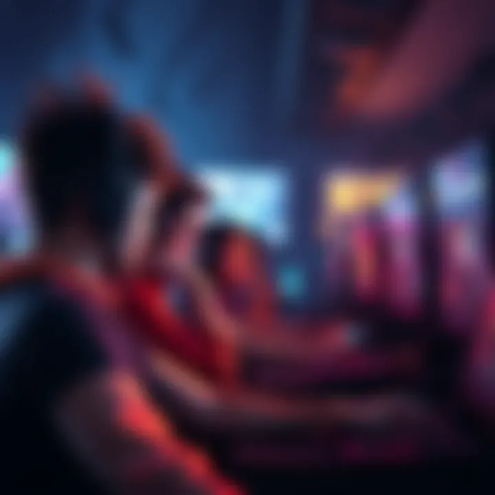 Players frustrated with game challenges Group of players looking at screens showing game challenges with confusion and frustration