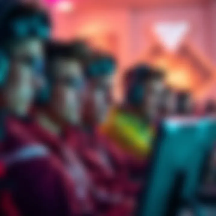 Group of gamers expressing frustration over matchmaking issues in minigames, showing signs of disappointment and impatience while looking at their screens.