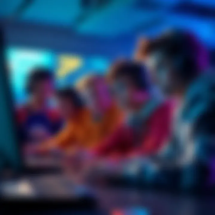 Players Teaming Up A group of dedicated gamers collaborating in a virtual environment, showcasing teamwork and strategy.