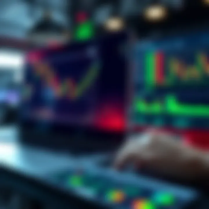 A digital trading interface showing charts and trading options for Pocket Broker.